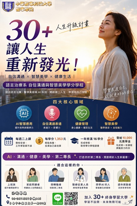 自信溝通與智慧美學學程連續海報